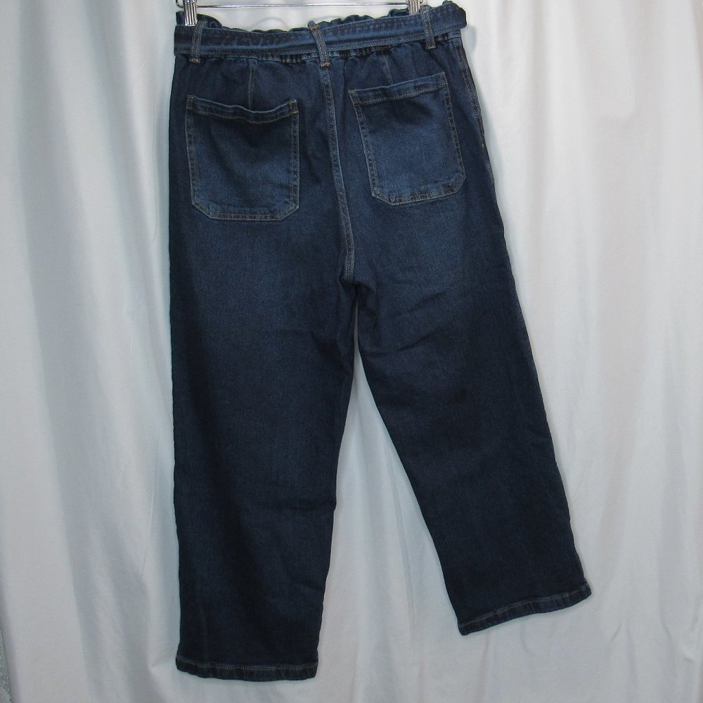 Time and Tru Women's Paperbag Belted Denim Jeans Size 12 - Picture 4 of 15